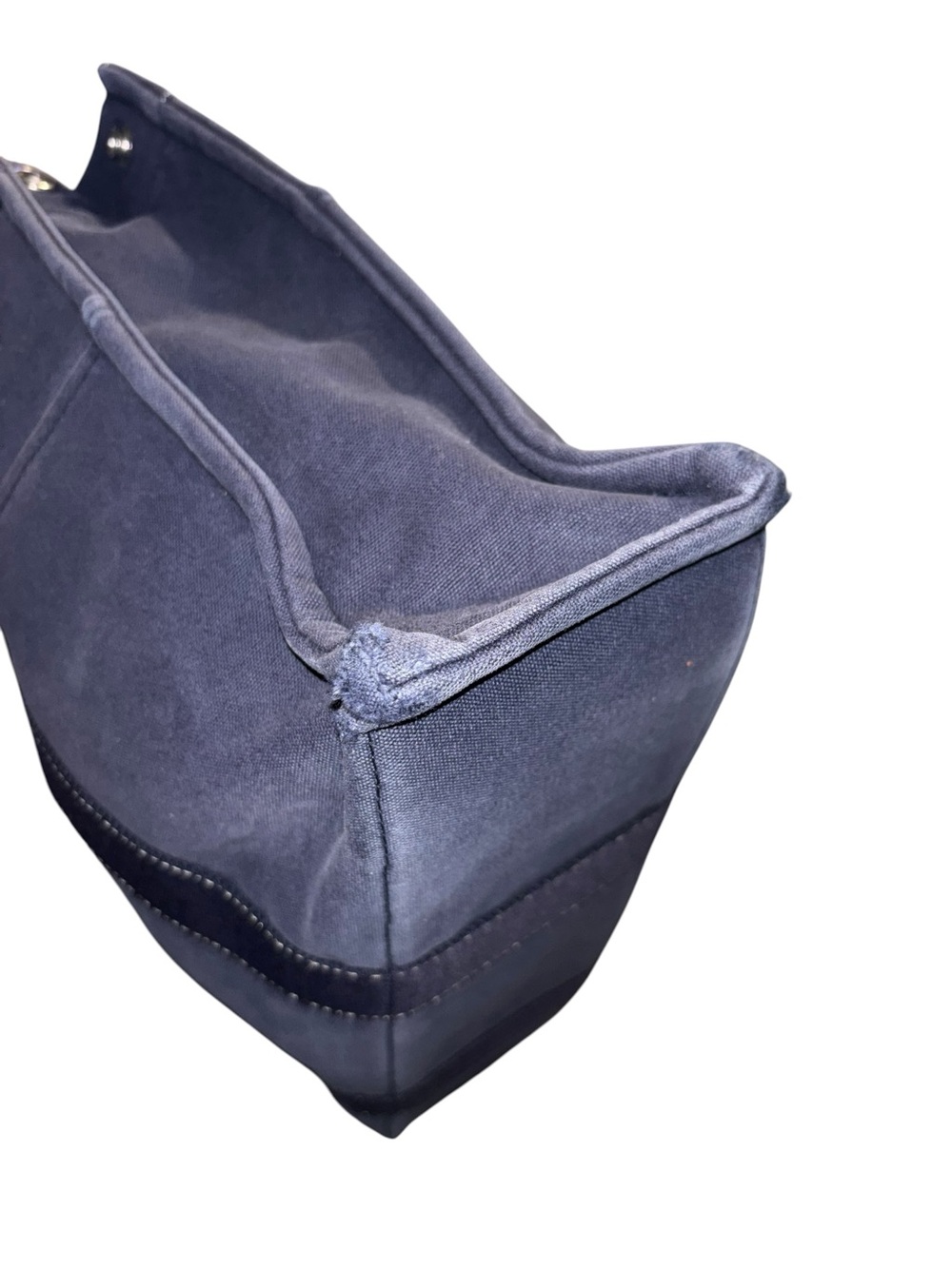 Hermes Navy Canvas Tote Bag - Picture 4 of 6